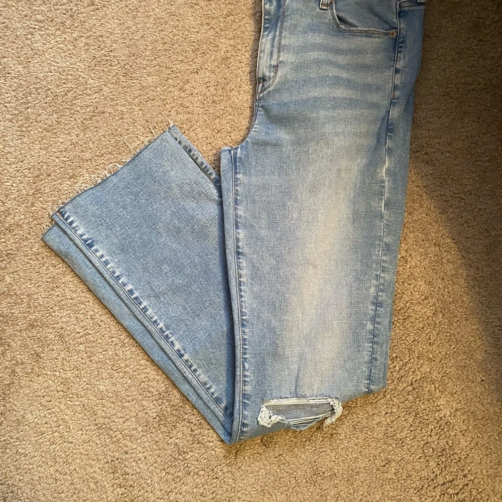 American Eagle Outfitters Women's Skinny Jeans - Light Blue and Dark Gray - Picture 2 of 4